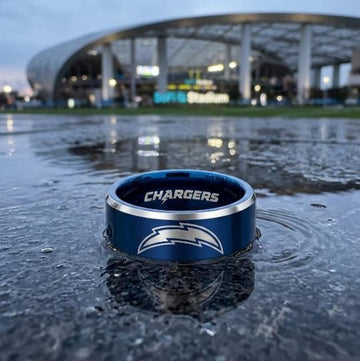 Los Angeles Chargers Ring | Blue & Silver | Customizable