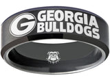 Georgia Bulldogs Ring | Black Wedding Band | Sizes 6 - 13 | #UGA