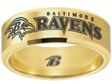 Baltimore Ravens Ring | Gold Wedding Band