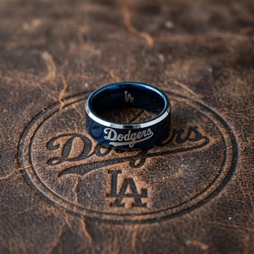 LA Dodgers Ring | Blue & Silver | Wedding Band