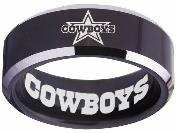 Dallas Cowboys Ring Black Ring 8mm Tungsten Ring #cowboys