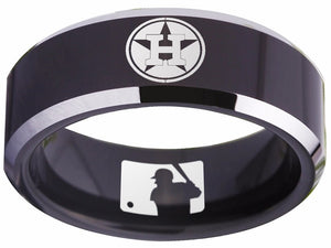 Houston Astros Ring Black Ring 8mm Tungsten Ring #mlb #astros
