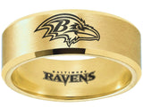 Baltimore Ravens Ring | Gold Wedding Band
