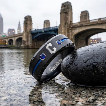 Cleveland Guardians Ring | Black & Blue | Customizable