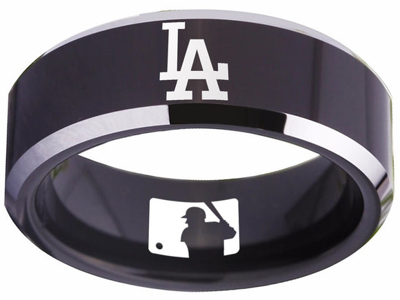 LA Dodgers Ring Black Ring 8mm Tungsten Ring #mlb #dodgers