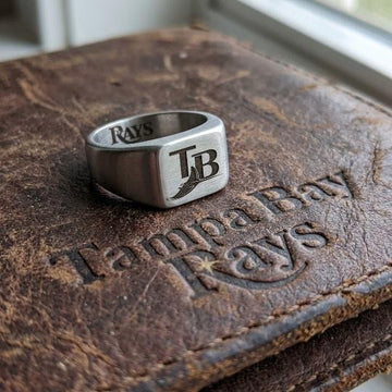 Tampa Bay Rays Ring | Silver Signet Ring | Customizable