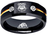 Georgia Bulldogs Ring | Black & Gold Wedding Band | Sizes 6 - 13
