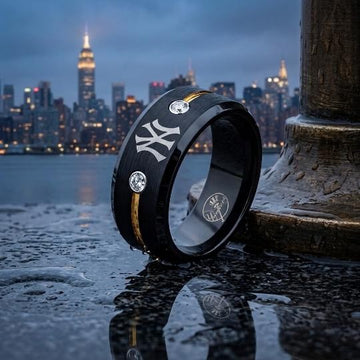 New York Yankees Ring | Black & Gold | Customizable