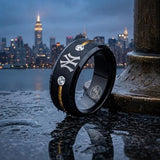 New York Yankees Ring | Black & Gold | Customizable