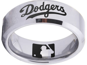 LA Dodgers Ring Silver Ring 8mm Tungsten Ring #mlb #dodgers