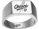 Shohei Ohtani LA Dodgers Silver Titanium Ring - Sizes 8 - 12 #Dodgers