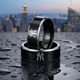New York Yankees Ring | Black & Silver | Customizable