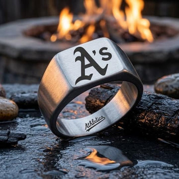 Oakland A's Ring | Silver Signet Ring | Customizable
