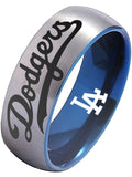 LA Dodgers Ring | Silver & Blue Wedding Ring | Sizes 6-13 #dodgers