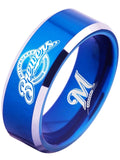 Milwaukee Brewers Ring blue ring 8mm Tungsten Ring #mlb #brewers