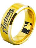 Houston Astros Ring Gold Ring 8mm Tungsten Ring #mlb #astros