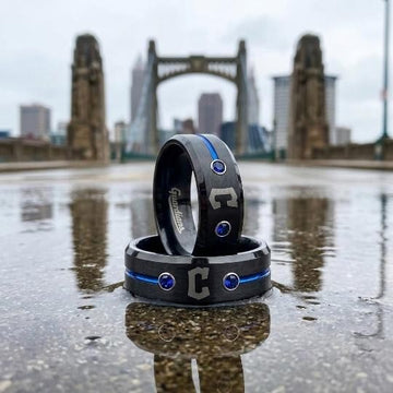 Cleveland Guardians Ring | Black & Blue | Customizable