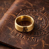 Oakland A's Ring | Brushed Gold | Customizable