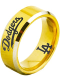 LA Dodgers Ring Gold Ring 8mm Tungsten Ring #mlb #dodgers