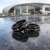 LA Chargers Ring | Black & Gold CZ | Customizable