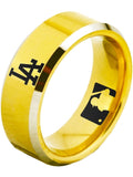 LA Dodgers Ring Gold Ring 8mm Tungsten Ring #mlb #dodgers