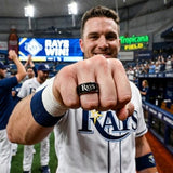 Tampa Bay Rays Ring | Black & Silver | Customizable