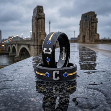 Cleveland Guardians Ring | Black Gold & Blue | Customizable