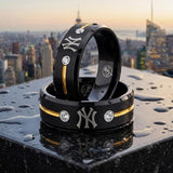 New York Yankees Ring | Black & Gold | Customizable