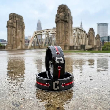 Cleveland Guardians Ring | Black & Red | Customizable