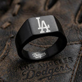 LA Dodgers Ring | Black Signet Ring | Customizable