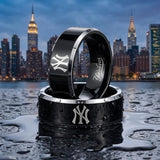 New York Yankees Ring | Black & Silver | Customizable