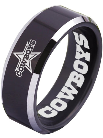 Dallas Cowboys Ring Black Ring 8mm Tungsten Ring #cowboys