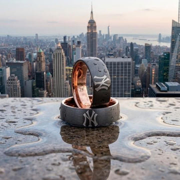 New York Yankees Ring | Grey & Rose Gold | Customizable