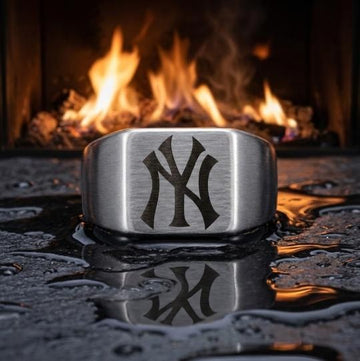 New York Yankees Ring | Silver Signet Ring | Customizable