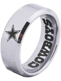 Dallas Cowboys Ring Silver Wedding Band | Sizes 4-17 #cowboys