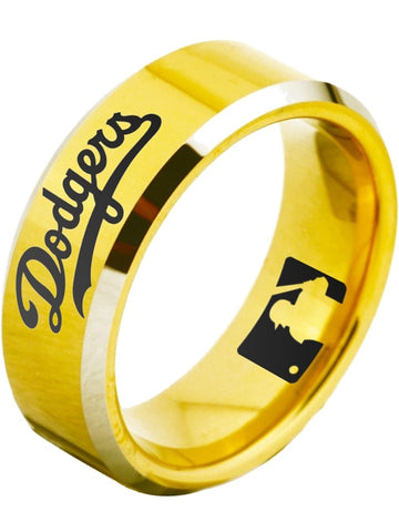 LA Dodgers Ring Gold Ring 8mm Tungsten Ring #mlb #dodgers