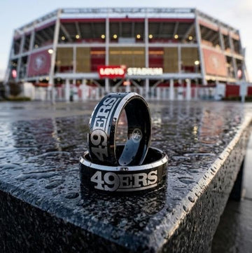 San Francisco 49ers Ring | Black & Silver | Customizable