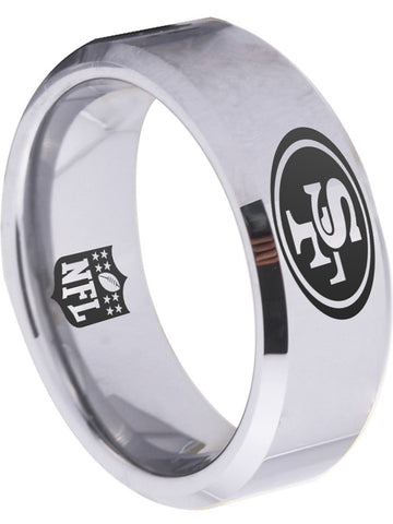 49ers Ring | Silver Wedding Ring | Sizes 4-17 #49ers