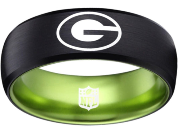 Green Bay Packers Logo Ring Black and Green Ring #packers #nfl