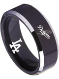 LA Dodgers Ring | Black & Silver Wedding Ring | Sizes 4-17 #dodgers