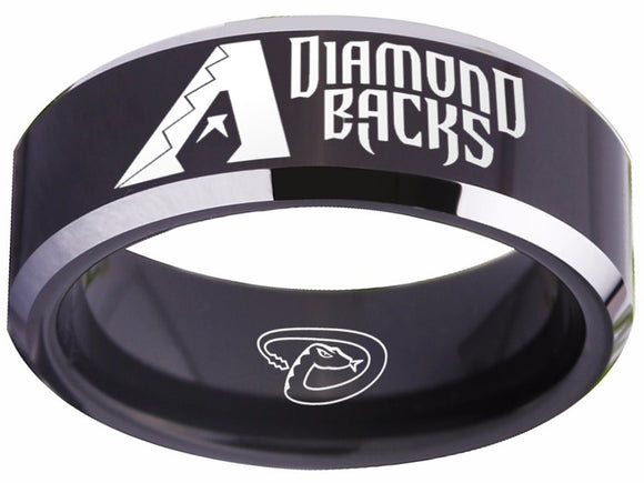 Arizona Diamondbacks Ring Black & Silver logo Ring #diamondbacks #mlb