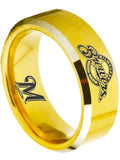 Milwaukee Brewers Ring Gold Ring 8mm Tungsten Ring #mlb #brewers