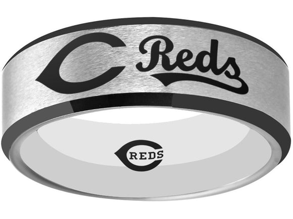 Cincinnati Reds Ring Silver & Black logo Ring #reds #mlb