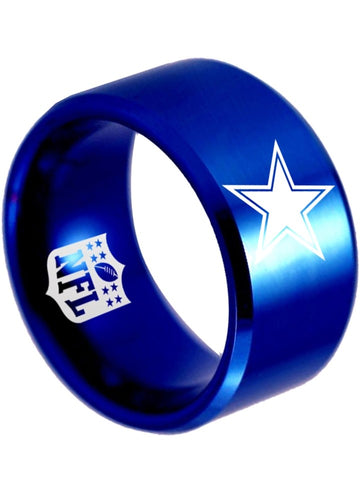 Dallas Cowboys Ring Blue Ring 12mm Tungsten Ring #cowboys