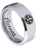 Houston Astros Ring Silver Ring 8mm Tungsten Ring #mlb #astros