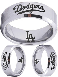 LA Dodgers Ring | Silver Wedding Band | Sizes 4-17 #dodgers