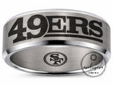 49ers Ring | Silver Wedding Ring | Sizes 6-13