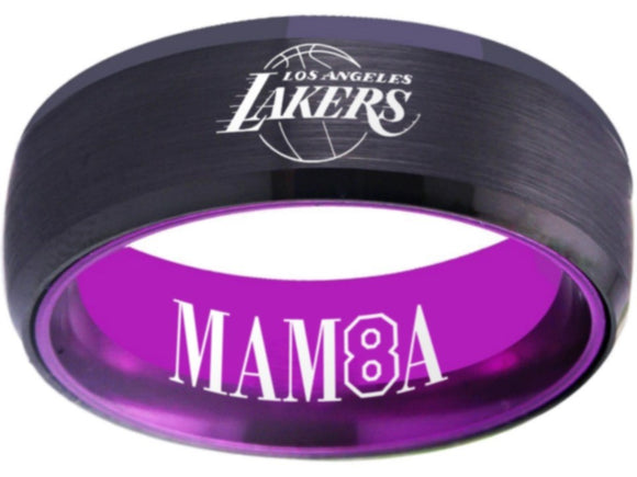 Los Angeles Lakers Logo Ring Black and Purple Kobe Bryant Black Mamba Ring #nba #lakers