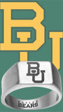Baylor Bears Ring Silver Titanium Baylor Ring | Sizes 8-12 #bu #baylor #bears