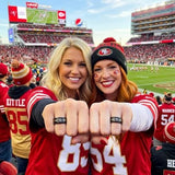 San Francisco 49ers Ring | Black & Gold CZ | Customizable